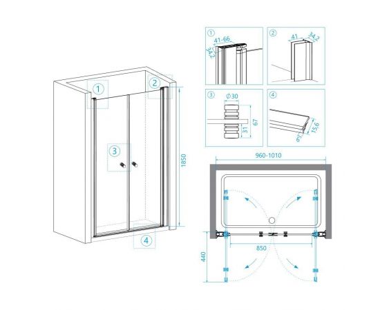 Душевая дверь RGW PA-04 04080400-11_, изображение 3