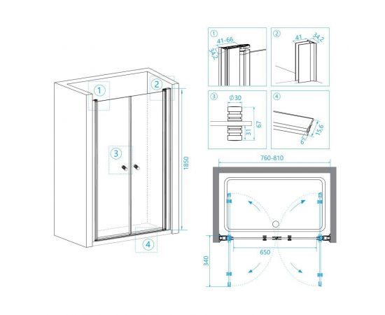 Душевая дверь RGW PA-04 04080408-11_, изображение 3