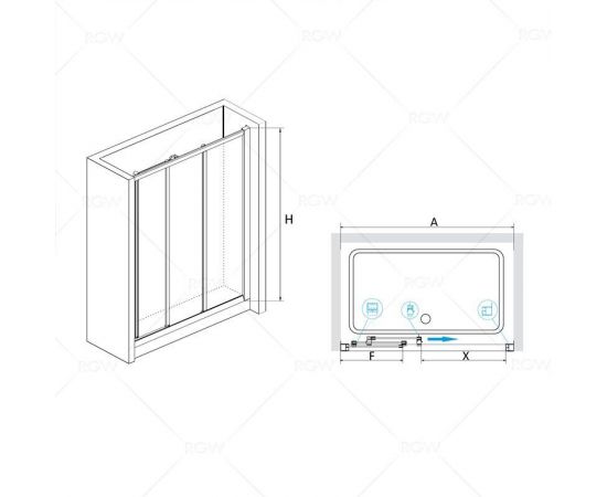Душевая дверь RGW CL-11 04091150-51_, изображение 2
