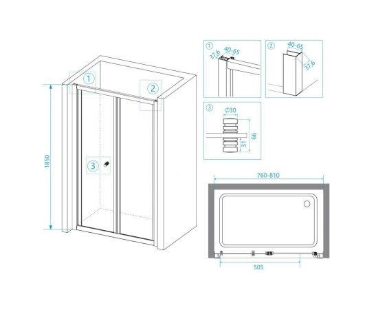 Душевая дверь RGW CL-21 04092108-51_, изображение 3