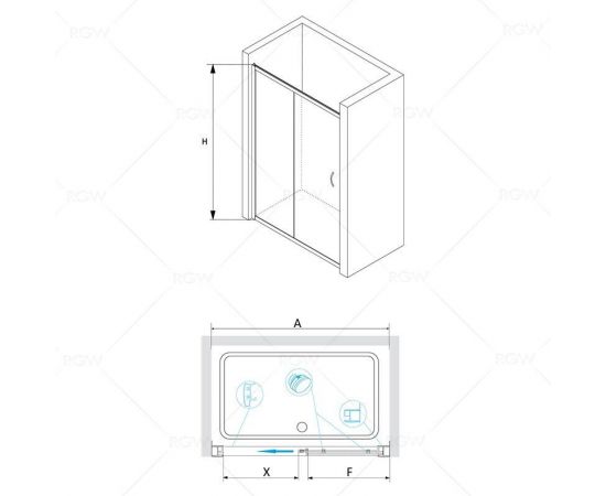 Душевая дверь RGW PA-016 350801618-31_, изображение 2