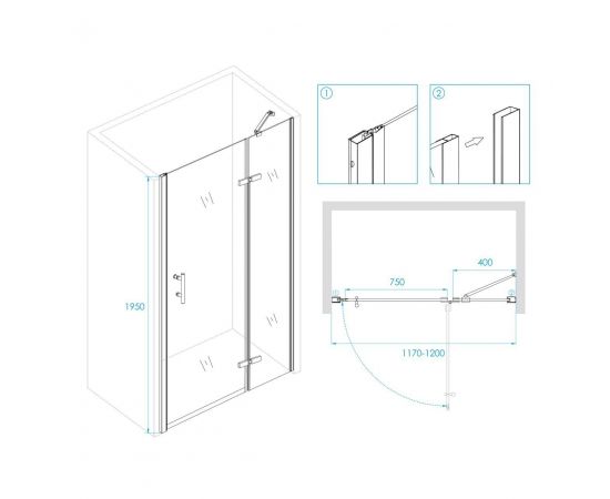 Душевая дверь RGW PA-07B R 41080712-84R_, изображение 2