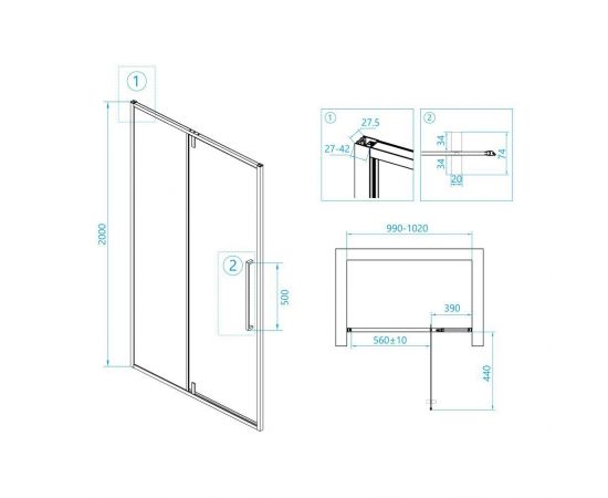 Душевая дверь RGW SV-03B 06320310-14_, изображение 3