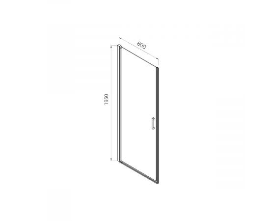Душевая дверь Vincea Alpha VDP-3AL800CL, профиль хром, стекло прозрачное_, изображение 8