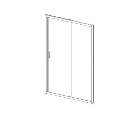 Душевая дверь Vincea Alpha VDS-3AL100CL, профиль хром, стекло прозрачное_, изображение 6