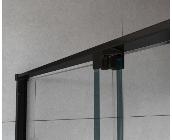 Душевая дверь Vincea Arno VPS-1A120CLB, профиль черный, стекло прозрачное_, изображение 4