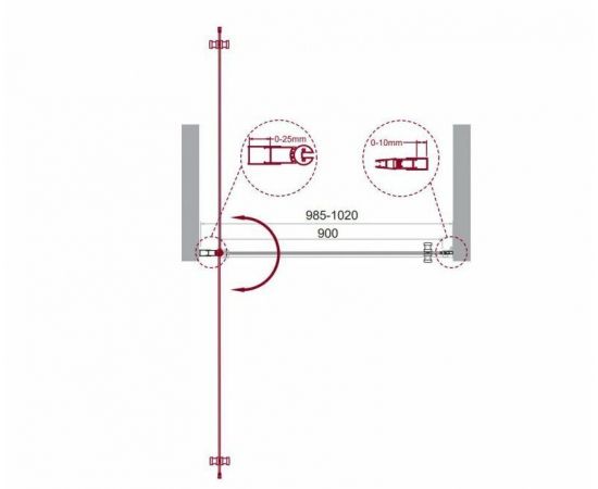 Душевая дверь BelBagno ETNA-B-1-100-C-Cr-90_, изображение 9