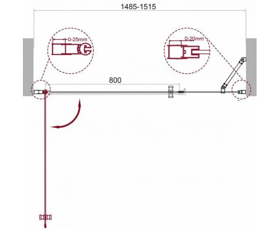 Душевая дверь BelBagno ETNA-B-11-60+90-C-Cr_, изображение 11