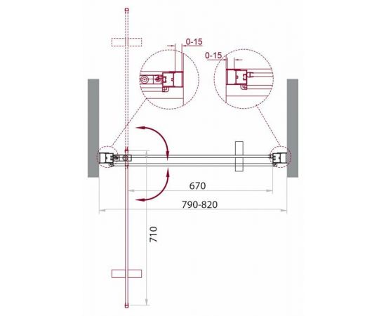 Душевая дверь BelBagno MARMI-B-1-80-C-Cr_, изображение 3