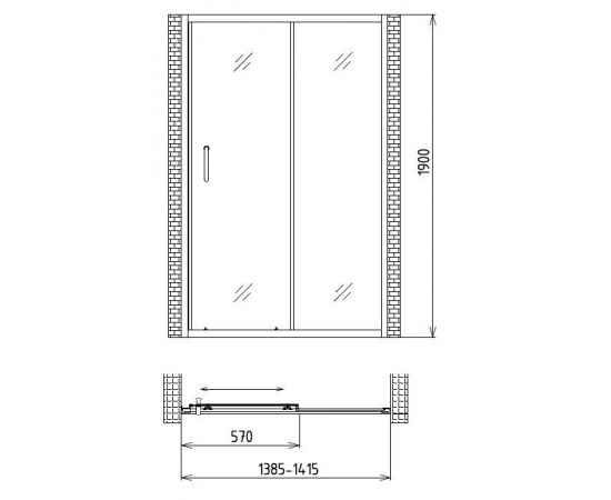 Душевая дверь Gemy Victoria S30191BM_, изображение 4