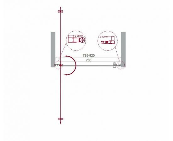 Душевая дверь BelBagno ETNA-B-1-80-C-Cr-90_, изображение 9