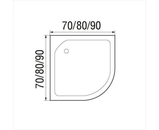 Поддон для душа WEMOR  70/24 C полукруг_, изображение 5