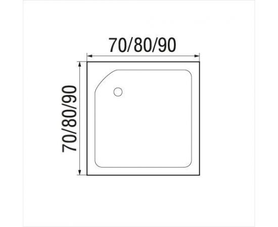 Поддон для душа WEMOR  70/24 S квадратный_, изображение 4