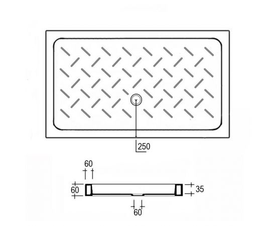 Душевой поддон прямоугольный керамический RGW CR 19170384-01_, изображение 2