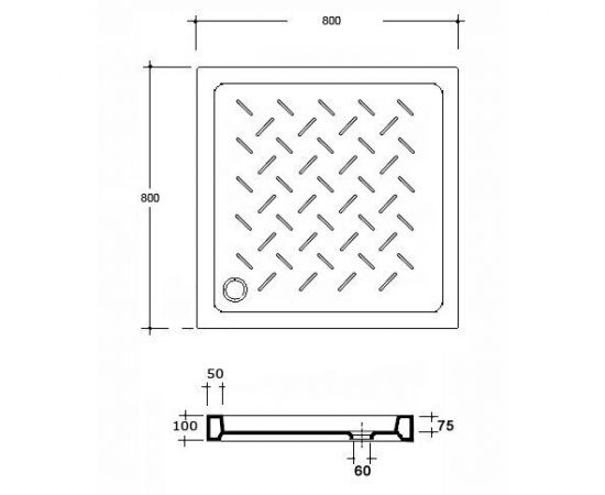 Душевой поддон квадратный керамический RGW CR 19170188-01_, изображение 2