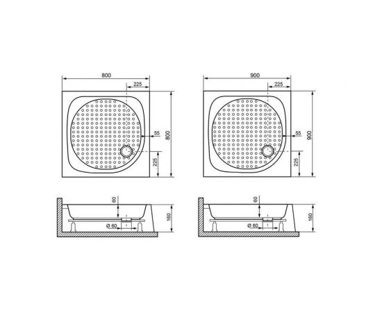 Душевой поддон квадратный RGW LUX/TN 16180188-21_, изображение 3