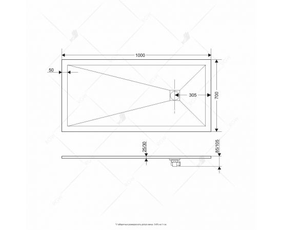 Душевой поддон прямоугольный RGW ST-W 16152713-01_, изображение 3