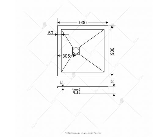 Душевой поддон квадратный RGW ST-G 16152099-02_, изображение 4