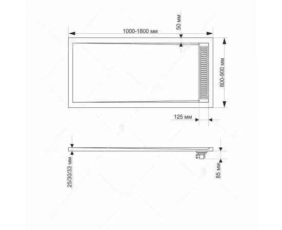 Душевой поддон прямоугольный RGW STM-W 14202815-01_, изображение 3