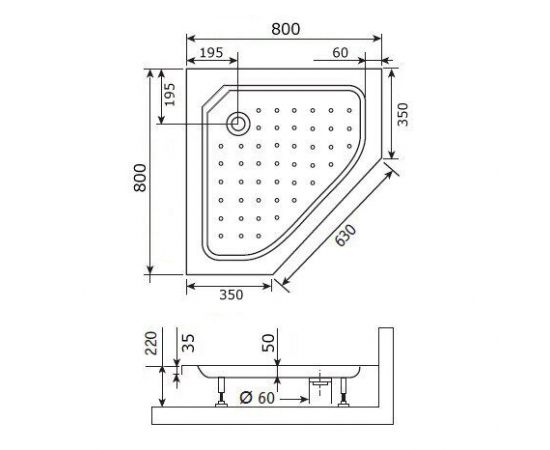 Душевой поддон трапеция RGW STYLE-TR 16180588-11_, изображение 2