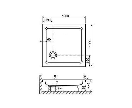 Душевой поддон квадратный RGW STYLE 16180100-11_, изображение 2