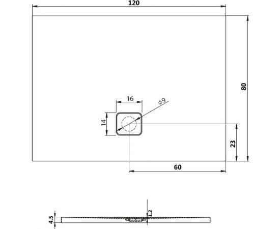 Акриловый душевой поддон Riho Basel 406 120x80 белый + сифон DC160050000000S_, изображение 7