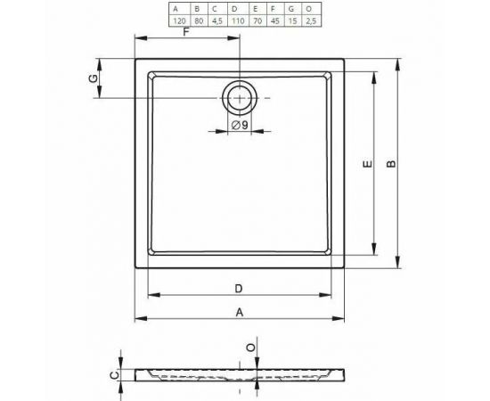 Акриловый душевой поддон Riho Zurich 274 120x80 белый DA7400500000000_, изображение 2