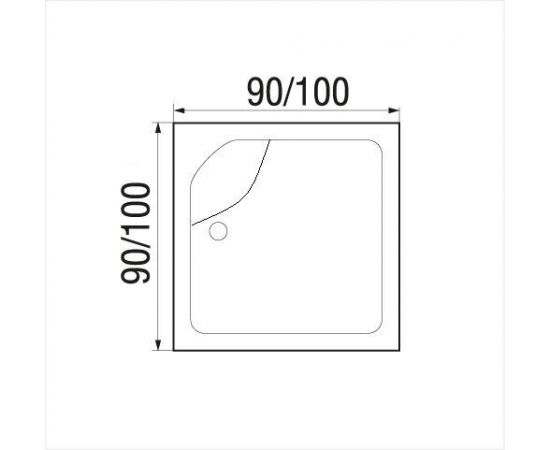 Поддон для душа WEMOR 100/41 S квадратный_, изображение 3