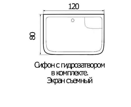 Поддон для душа WEMOR 120/80/50 S_, изображение 3