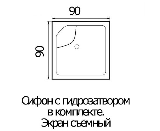 Поддон для душа WEMOR 90/40 S_, изображение 3