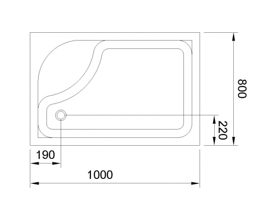 Душевой поддон Royal Bath 8100BP 100x80x45 левый_, изображение 3