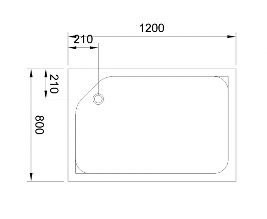 Душевой поддон Royal Bath 8120HP 120x80x13 левый_, изображение 3