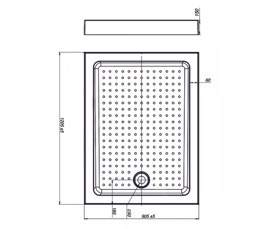 Поддон для душа акриловый Vincea VST-3AR-9012, 1200*900*150_, изображение 2