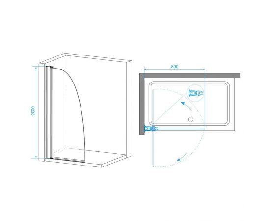 Душевая перегородка RGW WA-006 351000608-11_, изображение 2