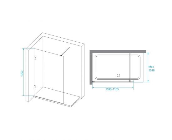 Душевая перегородка RGW WA-030-1 351030111-11_, изображение 2