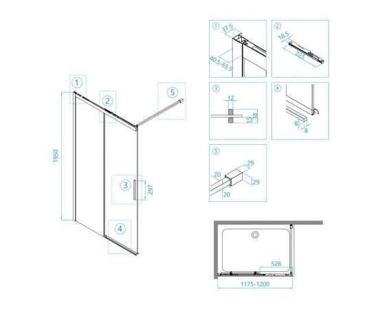 Душевая перегородка RGW WA-13B 34101312-14_, изображение 5