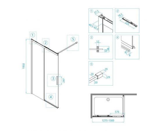 Душевая перегородка RGW WA-13B 34101313-14_, изображение 5