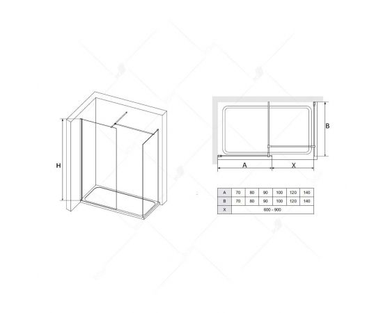 Душевая перегородка RGW WA-20B 02122077-14_, изображение 2