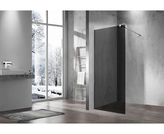 Душевая перегородка Vincea Walk-In VSW-1H800CG, 80х200, профиль хром, стекло тонированное_, изображение 2