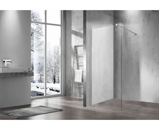 Душевая перегородка Vincea Walk-In VSW-1H800CL, 80х200, профиль хром, стекло прозрачное_, изображение 2