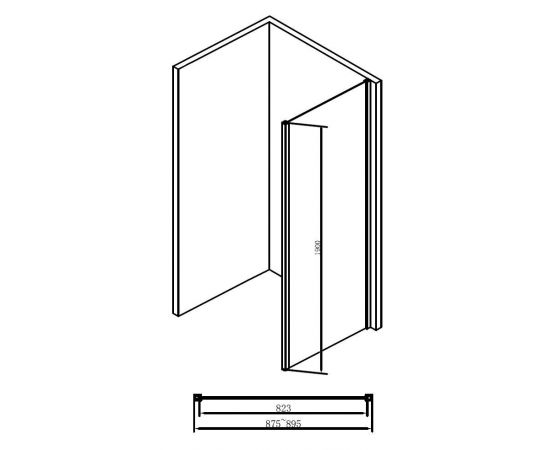 Душевая перегородка ABBER Schwarzer Diamant AG90BS_, изображение 5