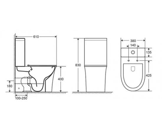 Унитаз-компакт напольный с бачком AVISIO CT8459_, изображение 2