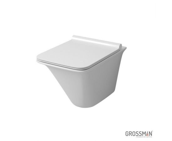 Унитаз подвесной Grossman GR-4413S безободковый с тонкой крышкой_