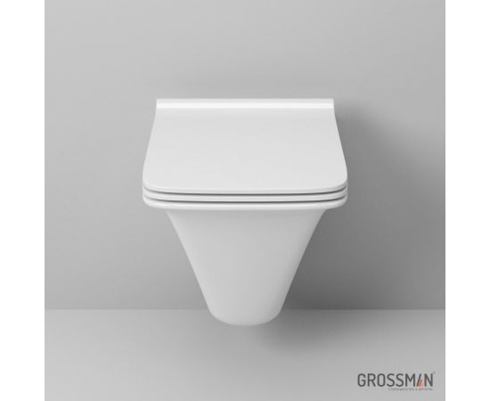 Унитаз подвесной Grossman GR-4413S безободковый с тонкой крышкой_, изображение 3