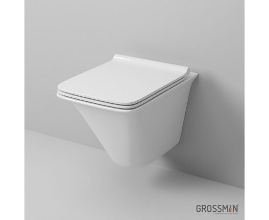 Унитаз подвесной Grossman GR-4413S безободковый с тонкой крышкой_, изображение 4