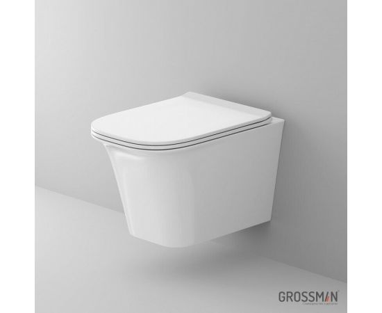 Унитаз подвесной Grossman Classic GR-4463S безободковый с тонкой крышкой_, изображение 3