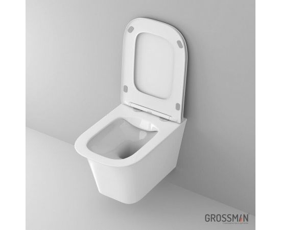 Унитаз подвесной Grossman Classic GR-4463S безободковый с тонкой крышкой_, изображение 4