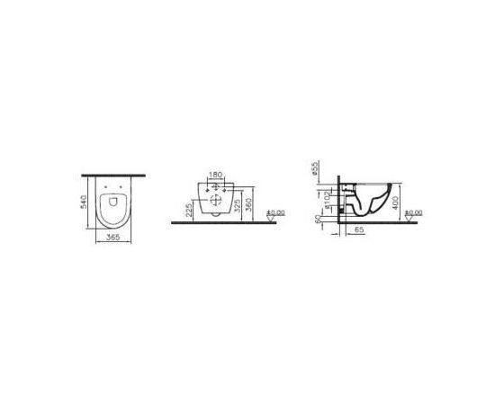 Унитаз подвесной VitrA Sento 7748B003-0075_, изображение 3