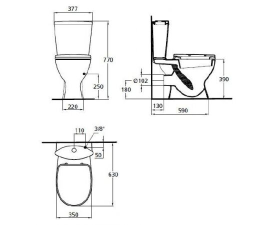 Унитаз-компакт Ideal Standard Oceane Junior W904401_, изображение 2