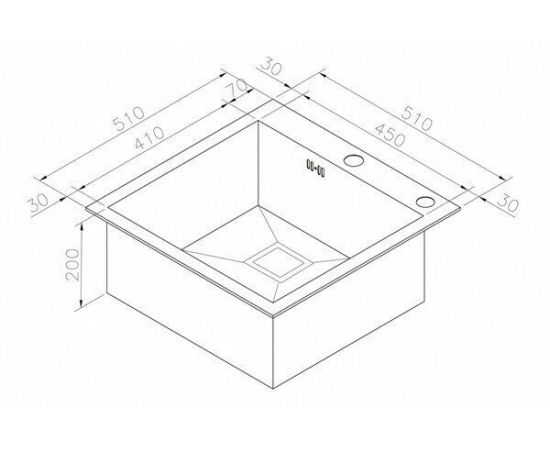 Кухонная мойка ZORG Inox X X-5151GX_, изображение 2